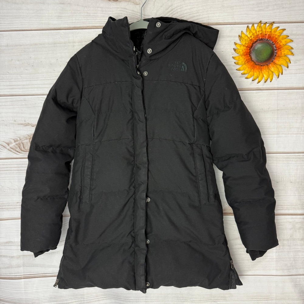 The North Face Girls 550 Down Puffer Parka Jacket Hooded Insulated Size 7 8